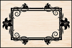 Elegant Floral Frame Silhouette Set, an Illustration by musafir_fashion