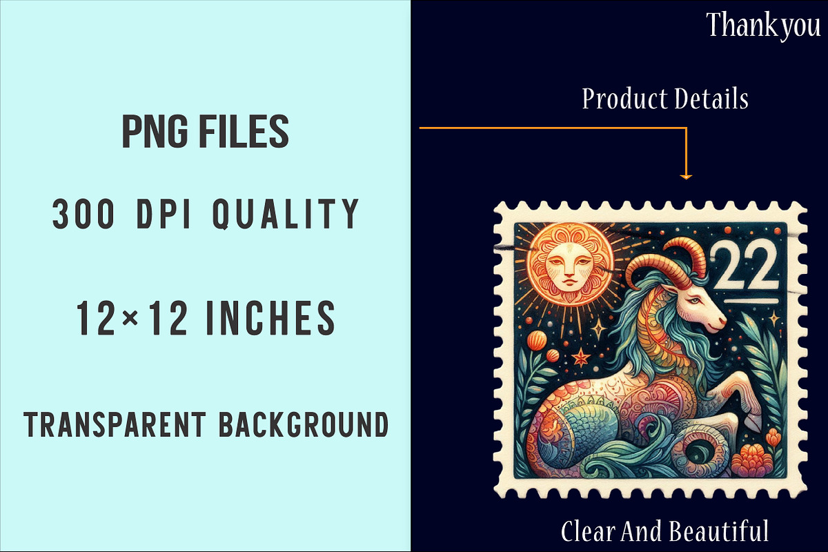 Zodiac Postage Stamps Clipart, an Illustration by SinaCreation (Photo 4 of 5)