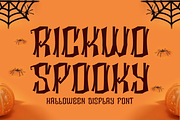 Rickwo Spooky - Halloween Font, a Blackletter Font by Iqsiart Studio (Thumbnail 1 of 8)