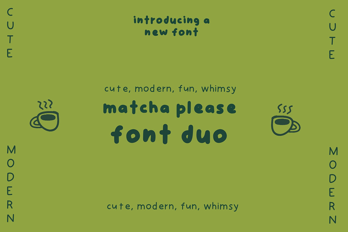 matcha please font duo, a Handwritten Font by Ashiya Pixel (Photo 1 of 17)