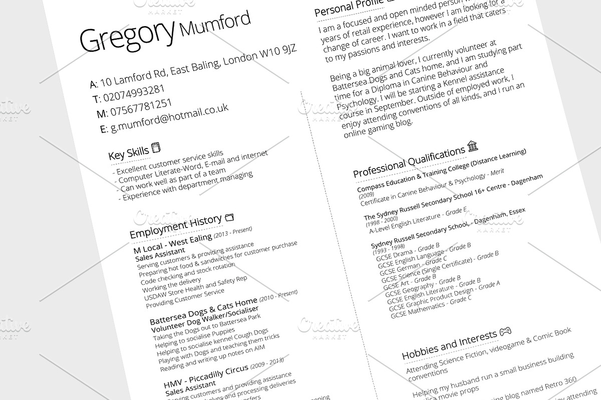 The Contract, a Resume Template by Valeur Design (Photo 2 of 2)