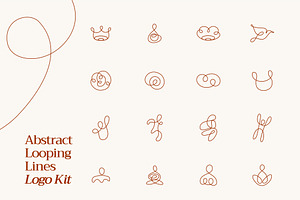Abstract Looping Lines Logo Kit