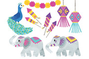 Diwali Clipart Bundle, Oil Lamp, a Seasonal Illustration by SugarPickle Clip Art (Thumbnail 3 of 3)
