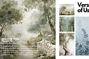 30+ Timeless Olive Grove & Mist, a Decorative Illustration by Virgo Studio (Thumbnail 5 of 6)