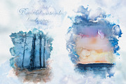 Watercolor Camping Out Clipart Set, a Transportation Illustration by ArtCreationsDesign (Thumbnail 2 of 5)