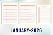 2026 Monthly Organizer Printable, a Stationery Template by Designmela01 (Thumbnail 4 of 8)