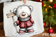 Whimsical Christmas Teddy Bear Clipa, a Seasonal Illustration by YA Design (Thumbnail 5 of 7)
