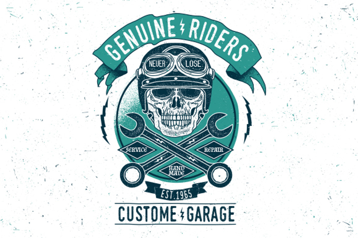 6 Vintage Hot Rod Badges, a Branding & Logo Template by PaperBat (Photo 3 of 5)