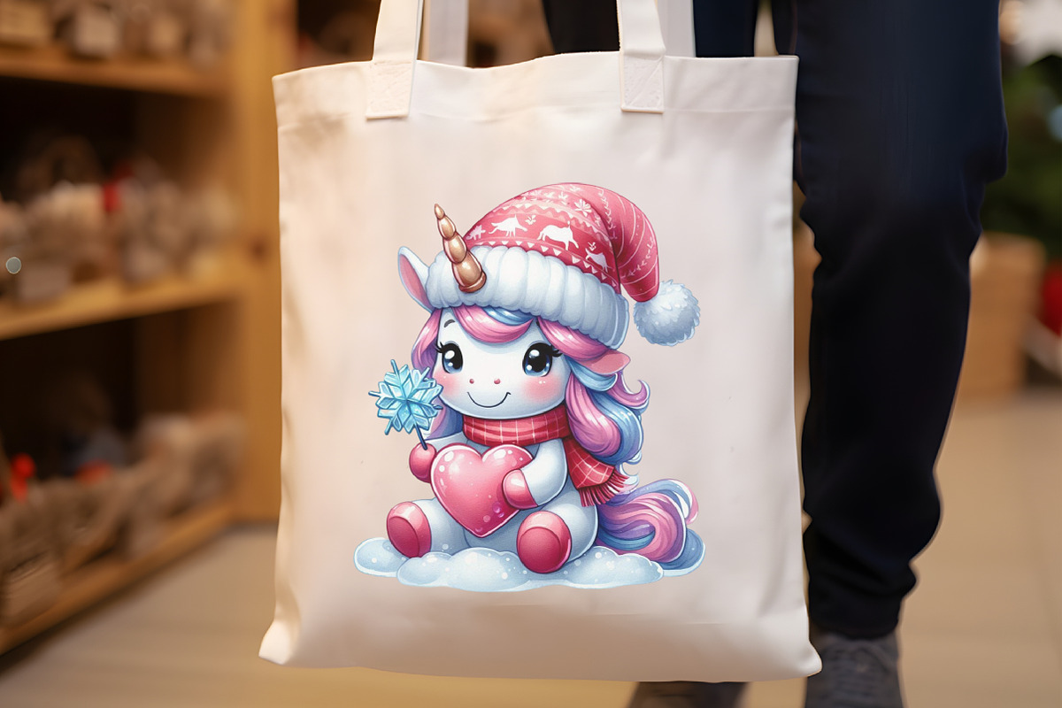 Watercolor Christmas Cute Unicorn, a Seasonal Illustration by Rose Art (Photo 6 of 7)