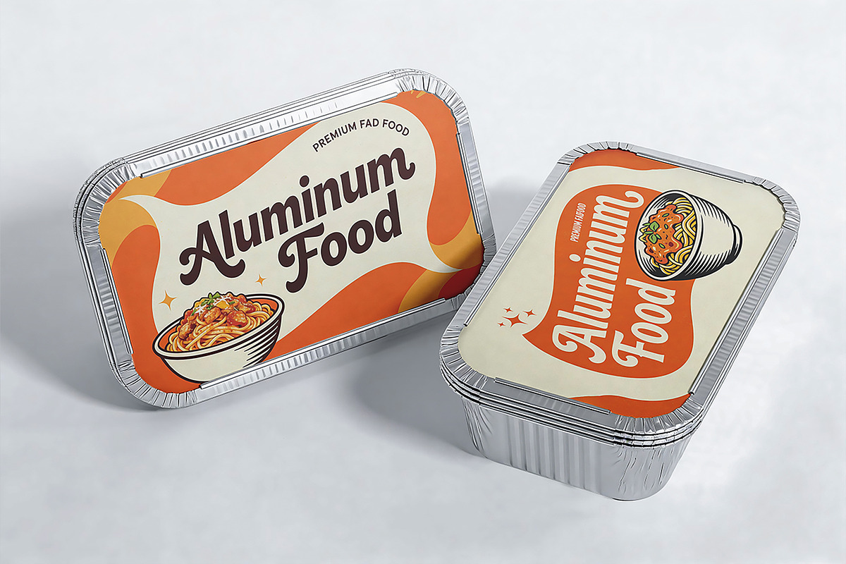 Aluminum Food Containers Mockup, a Cups & Container Mockup by Pitchlook.Studio (Photo 2 of 4)