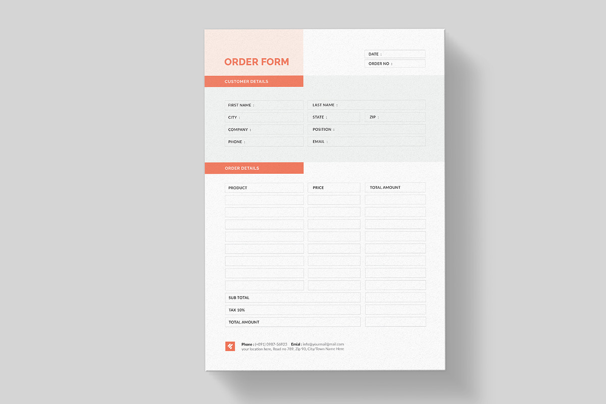 Order Form Template | Word preview 2
