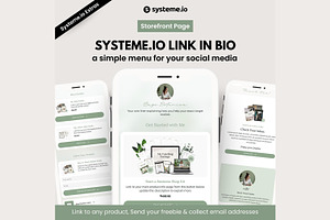Systeme.io Sage Botanica Link in Bio, a Landing Page Template by Hayley's Digital Hub