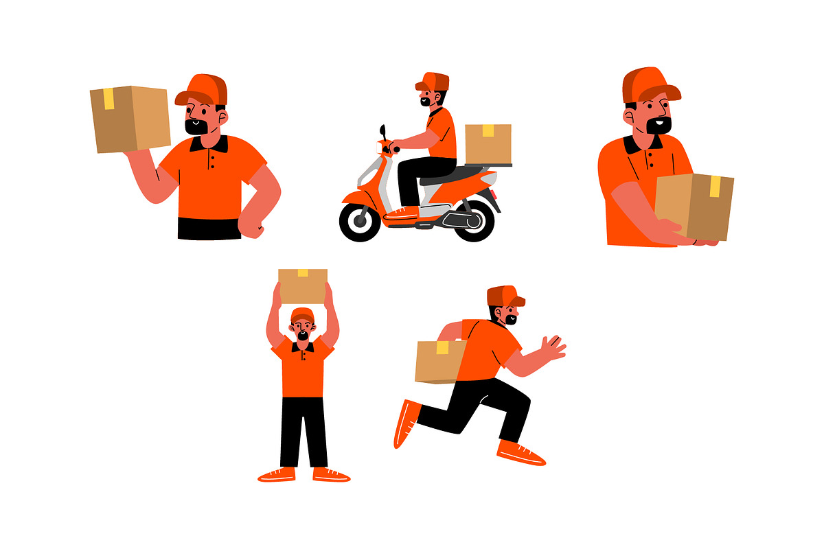 Character Courier Man Vol 2 Doodle, a Work Illustration by SLAB! Design (Photo 2 of 3)