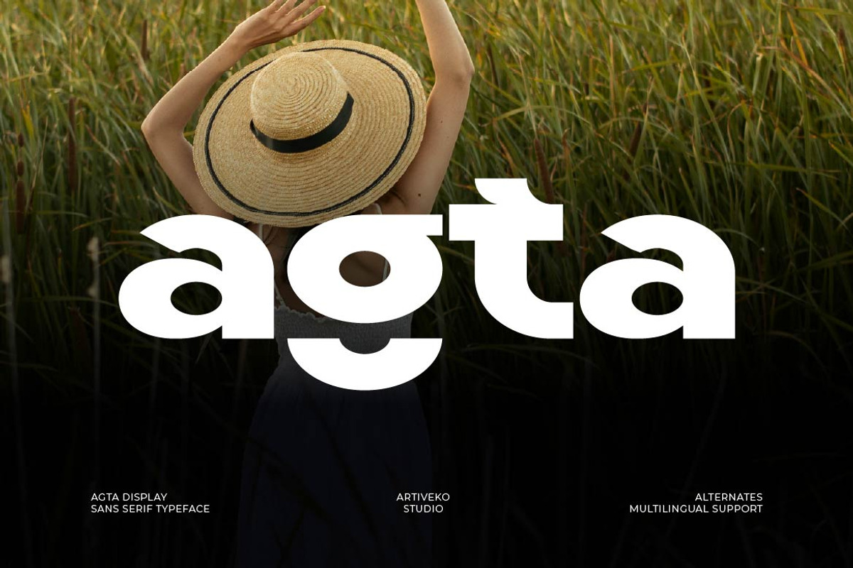 Agta – Minimal Creative Sans Serif, a Sans Serif Font by Artiveko (Photo 1 of 7)