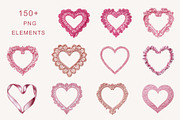 Pink Heart Frames & Elements, an Object Graphic by NatalieArtShop (Thumbnail 6 of 8)