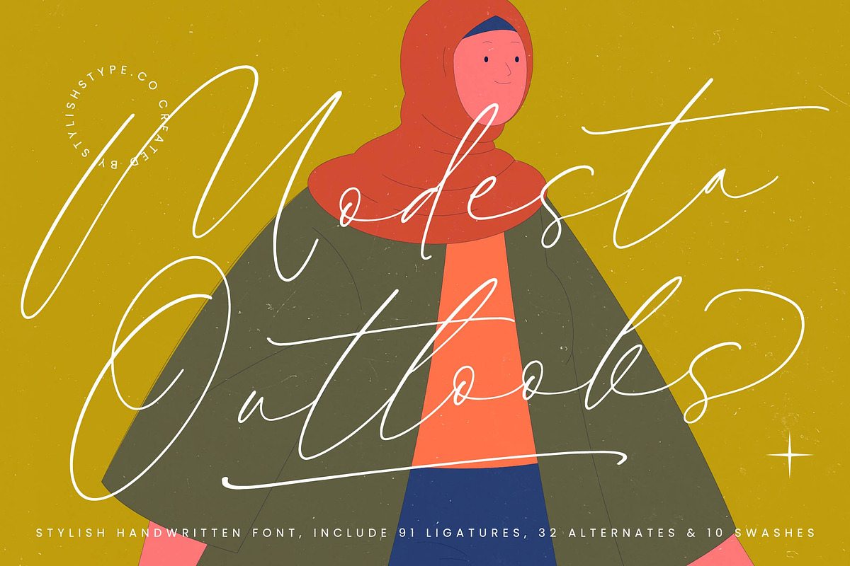 Modesta Outlook Stylish Handwritten, a Script Font by stylishtype.co (Photo 1 of 20)