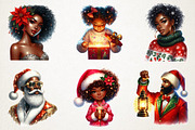 African American Christmas Clipart, an Illustration by RobertsArt (Thumbnail 7 of 7)