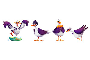 Cartoon seagull character, an Animal Illustration by art PVP - market