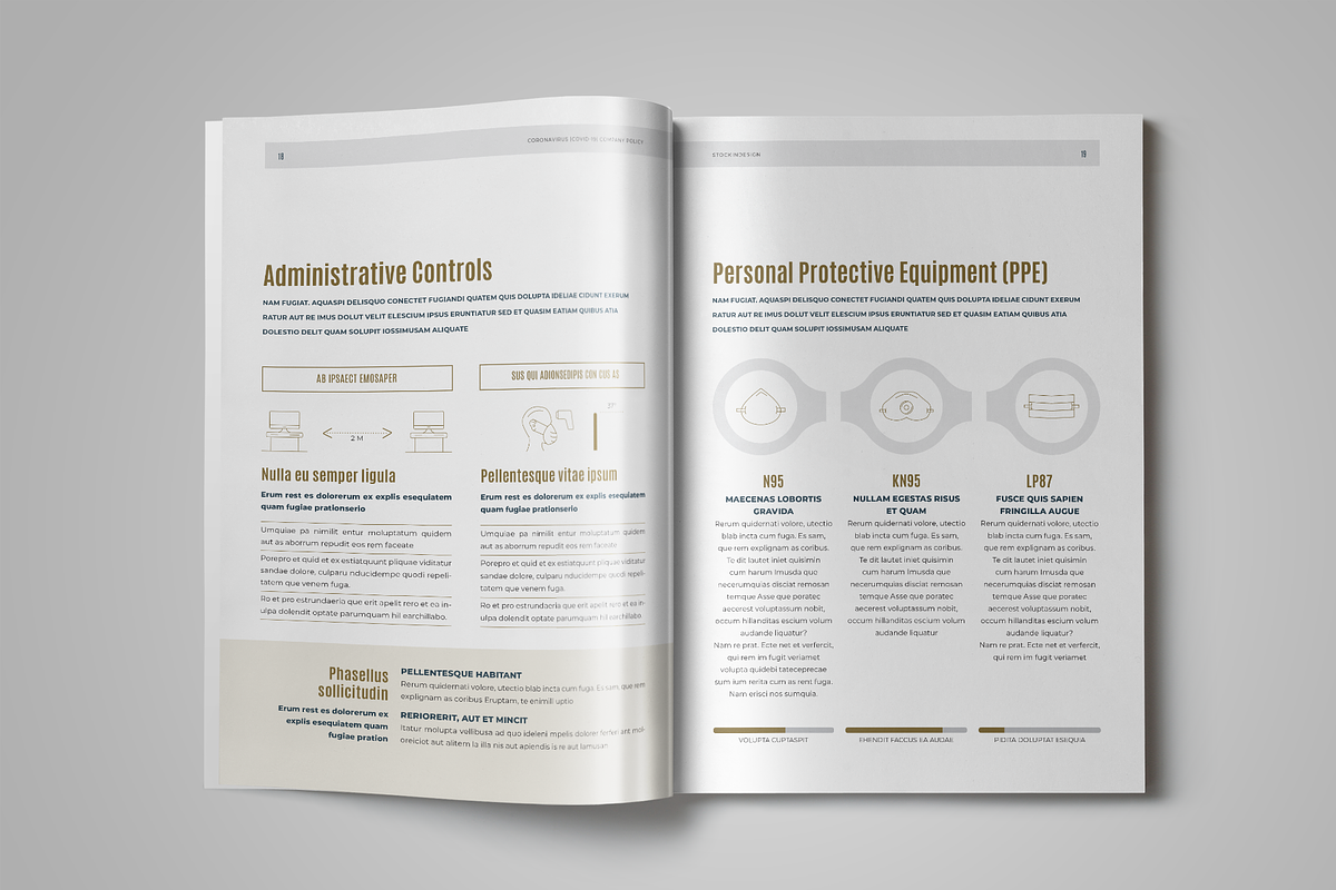 COVID-19 Company Policy, a Brochure Template by StockInDesign (Photo 8 of 10)