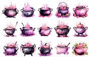 Halloween Pink Cauldron PNG Bundle, a Seasonal Illustration by Creative Arslan (Thumbnail 2 of 7)
