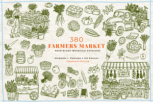 Farmers Market Clipart Naive Vector