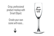 Champagne Flute Mockup w/ Glitter, a Product Mockup by SarahDesign (Thumbnail 7 of 7)