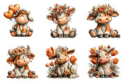 Whimsical easter highland cow clipar, an Illustration by SinaCreation (Thumbnail 4 of 11)