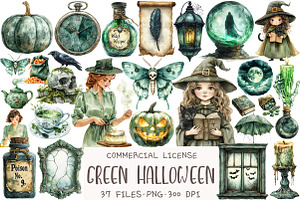 Halloween Sublimation Clipart, an Illustration by OK Design