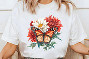 Burgundy Autumn Leaves & Flowers, an Illustration by Libby Wishes (Thumbnail 3 of 7)