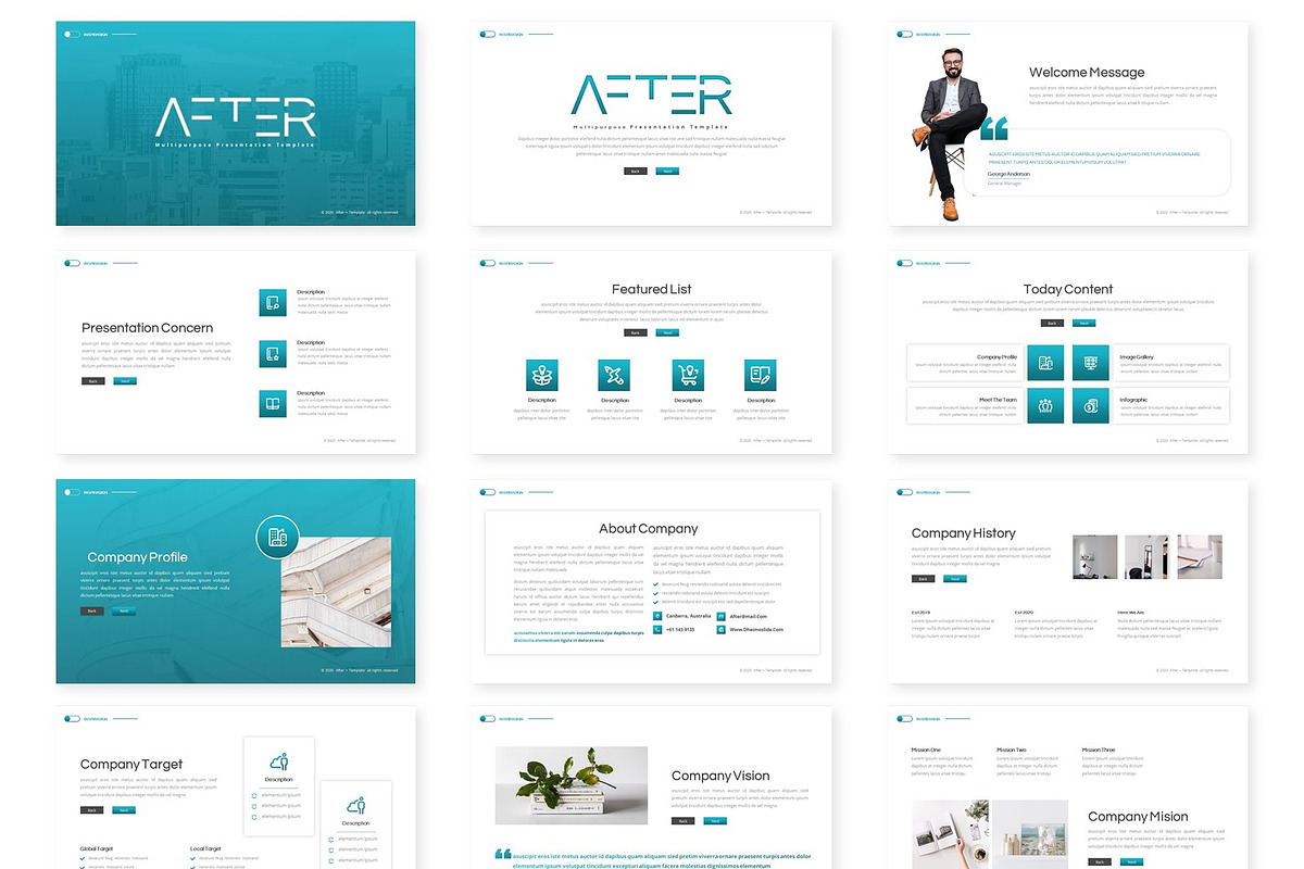 After - Powerpoint Template, a Presentation Template by inspirasign