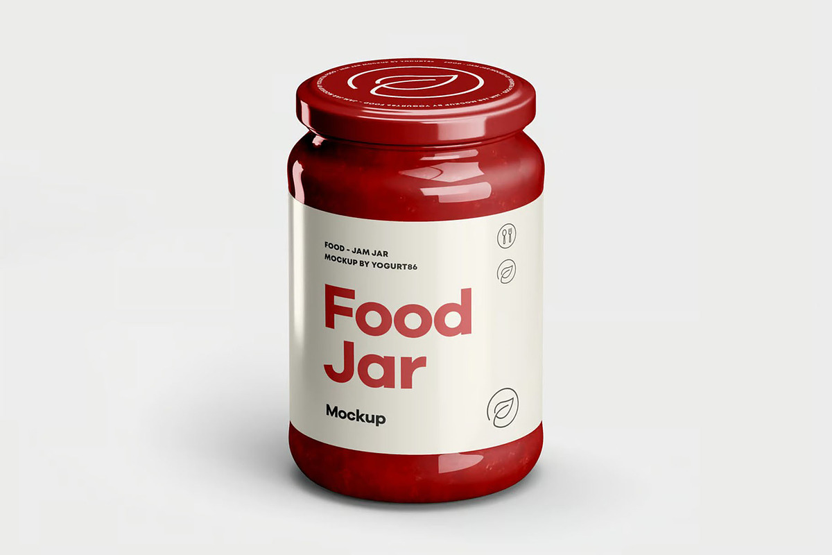 Food Jar Mock-up, a Packaging Mockup by zippypixelstudio (Photo 5 of 8)