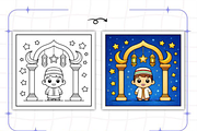 Ramadan Coloring Book for Boys, an Illustration by Design Station (Thumbnail 7 of 9)
