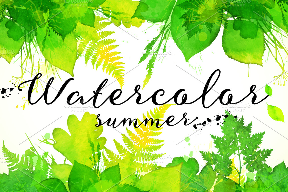 15 watercolor summer backgrounds