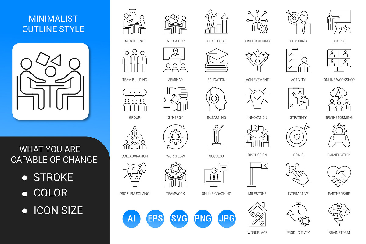 Workshop minimalist outline icon set, an Outline Icon by Icons (Photo 2 of 3)