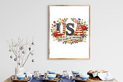 USA 250 Years of Freedom Floral PNG, an Illustration by CraftArtStudio (Thumbnail 4 of 4)