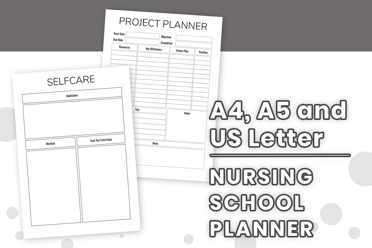 Nursing School Printable Planner, a Templates & Theme by Snapybiz (Photo 7 of 10)