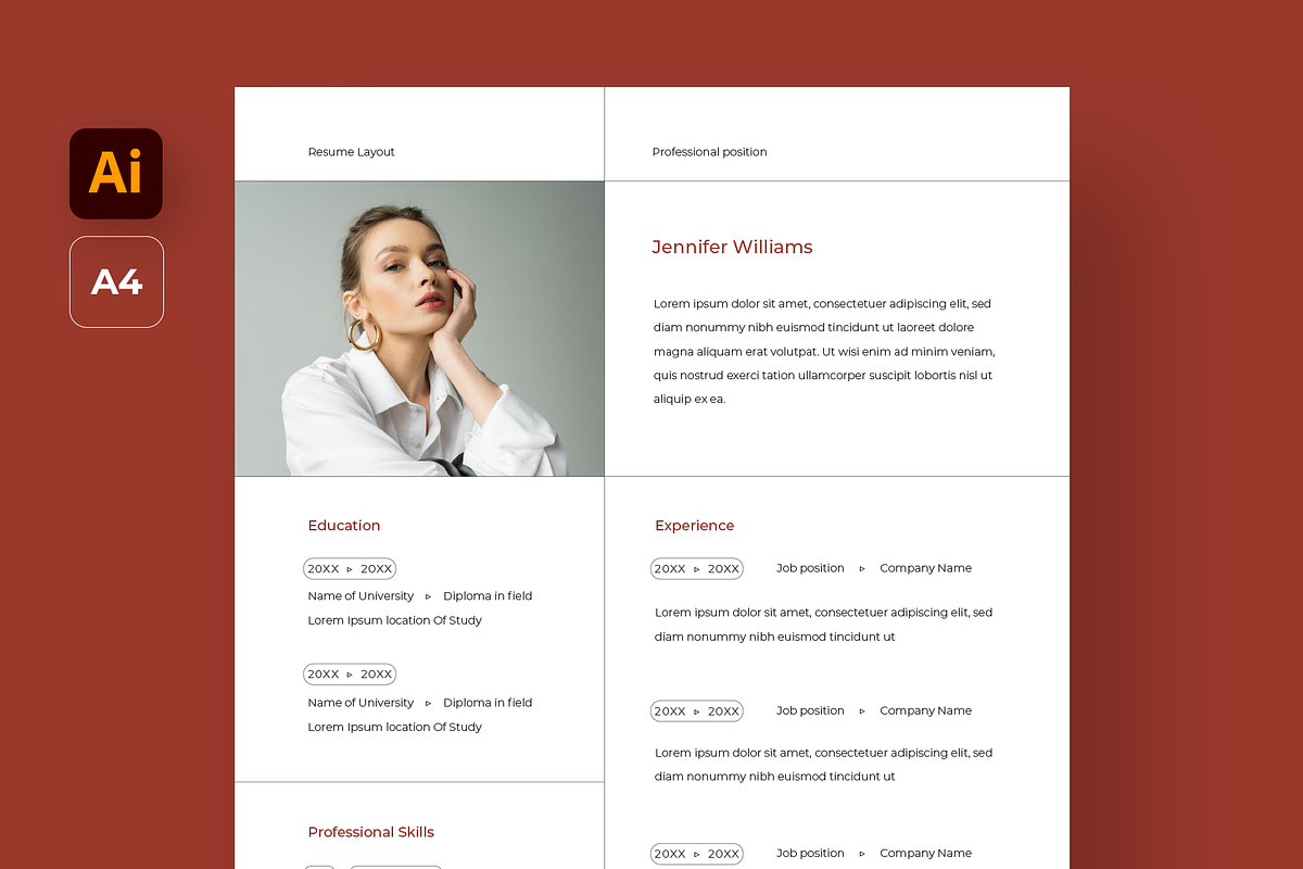 Resume Template for Joob Seekers, a Resume Template by Filip Studio (Photo 2 of 4)