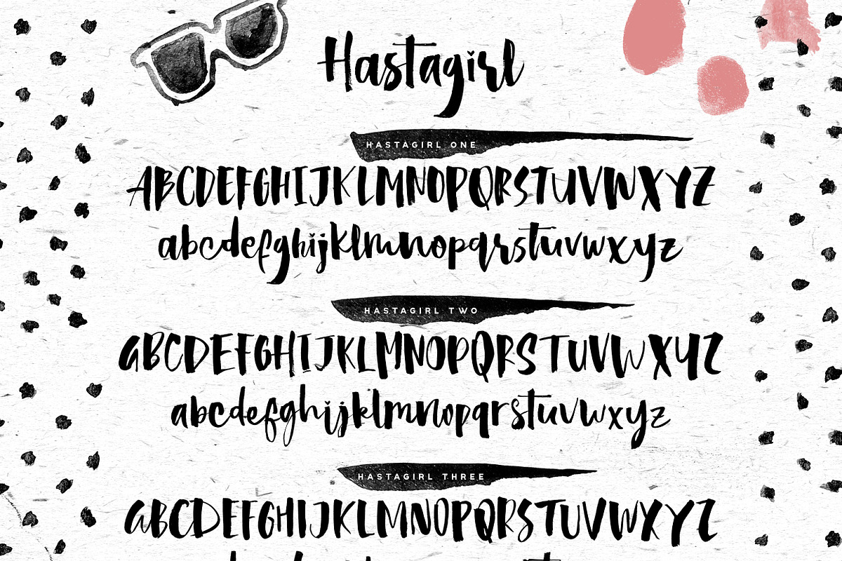 Hastagirl Chic brush watercolor font, a Font by Konstantine Studio (Photo 9 of 9)