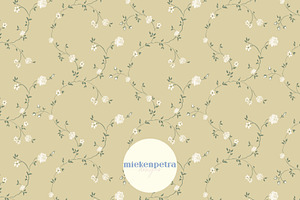 Vintage Yellow Ditsy Floral