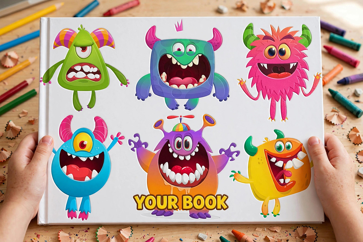 Fluffy Monsters - 6 Cute Monsters, a Decorative Illustration by D R A W K M A N (Photo 2 of 7)