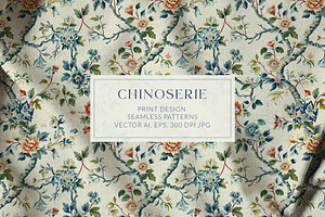 Chinoserie Floral Seamless Pattern, a Pattern Graphic by Olya Creative