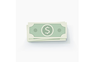 cute pile of money lying on white, a Finance Illustration by IfH