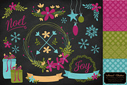 Bohemian Christmas Clipart & Papers, an Illustration by Amanda Ilkov (Thumbnail 2 of 5)