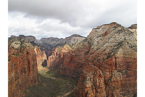 View from the viewpoint on top of featuring zion, park, and national, a Nature Photo by reisegraf.ch