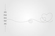 bundle of Continues line heart, an Object Graphic by lawoel (Thumbnail 2 of 3)