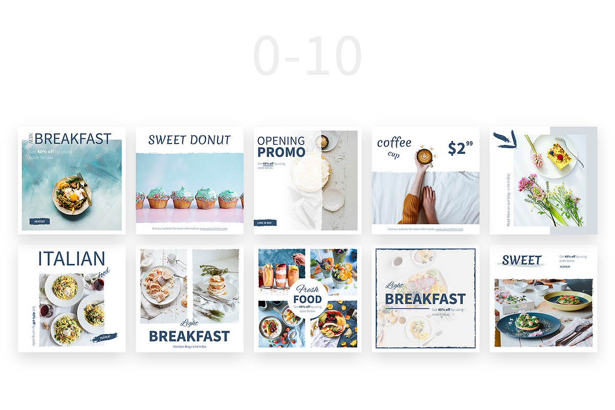 Food Instagram Posts, a Social Media Template by Milos Knezevic (Photo 4 of 6)