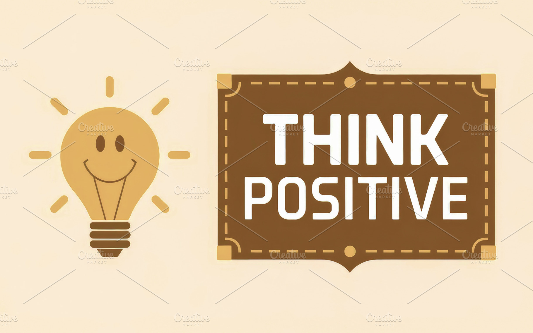 Motivational quote Think Positive, a Business Photo by Perpis