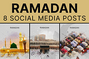 8 Ramadan Social Media Design Posts, a Social Media Template by Walldecorated (Thumbnail 1 of 4)