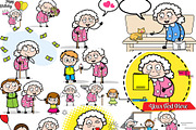 Grandmother ~ Cartoon Character Set, a Person Illustration by The Toon Company (Thumbnail 4 of 12)
