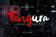 Tengura - Japanese Font, a Script Font by Fikry Alfatih (Thumbnail 1 of 6)